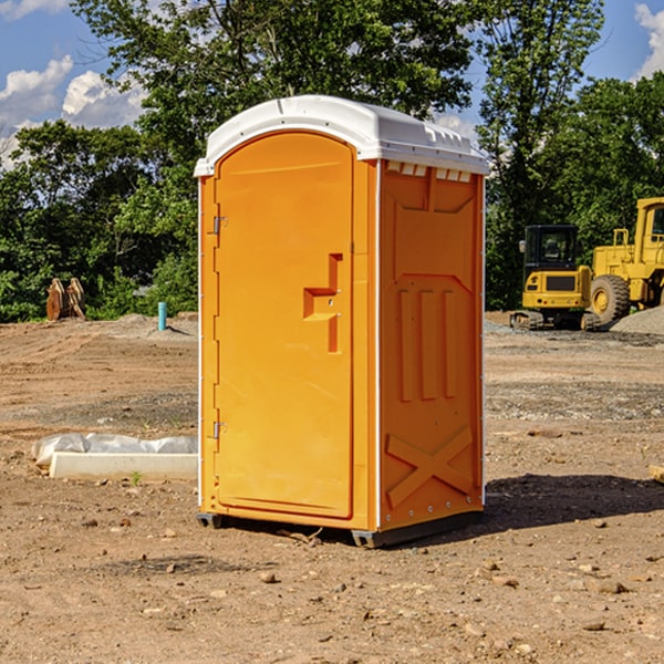 how often are the porta potties cleaned and serviced during a rental period in Vail IA